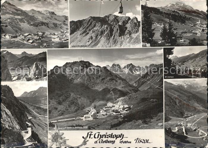 St Christoph Arlberg Fliegeraufnahme Pass Seilbahn