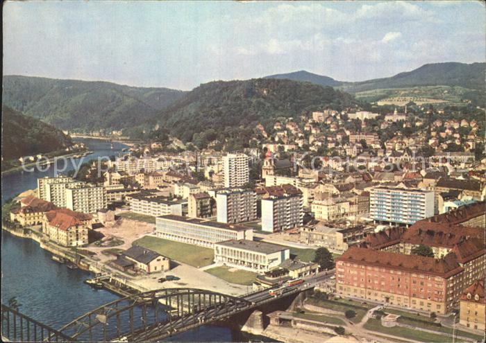 Decin Boehmen Partie am Fluss