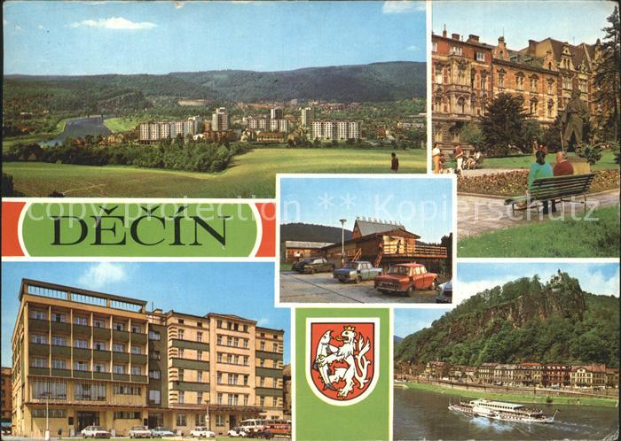 Decin Boehmen Park Fluss