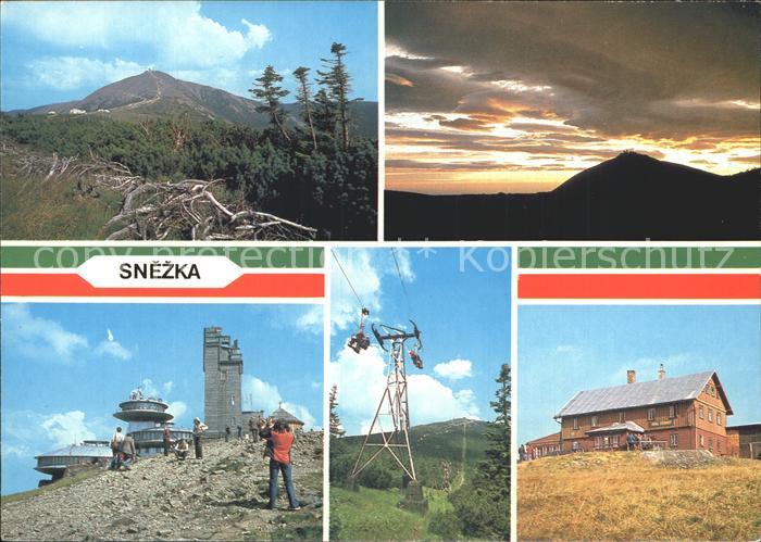 Snezka Schneekoppe Krkonose Bergstation Seilbahn