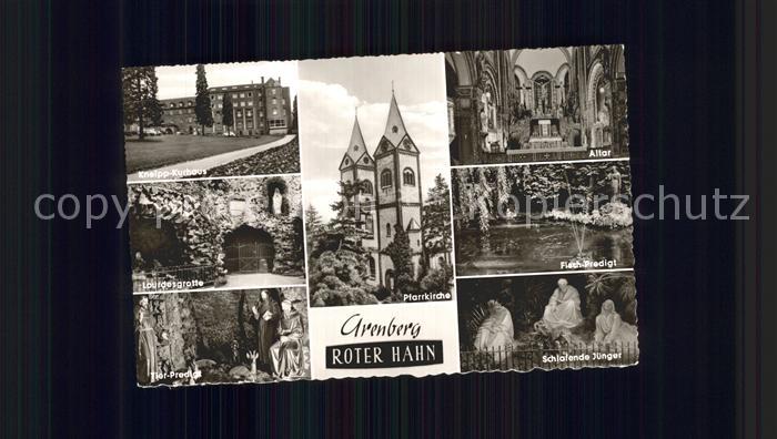 Arenberg Koblenz Roter Hahn Pfarrkirche Lourdesgrotte Kneipp-Kurhaus