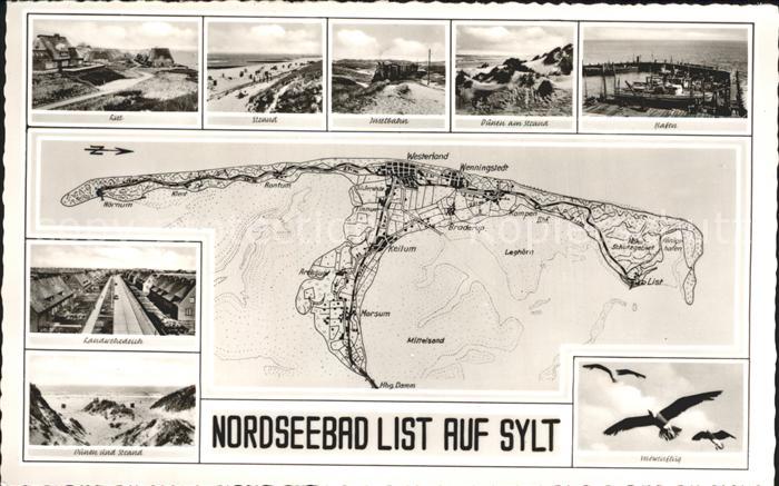 List Sylt mit Landkarte