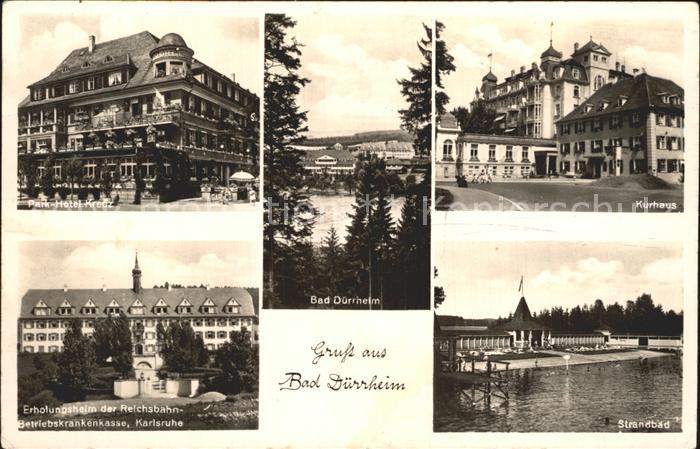 Bad Duerrheim Erholungsheim Kurhaus Park-Hotel-Kreuz Strandbad