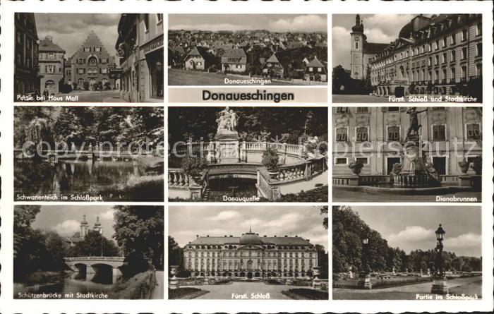 Donaueschingen Haus-Mall Schloss Dianabrunnen Donauquelle