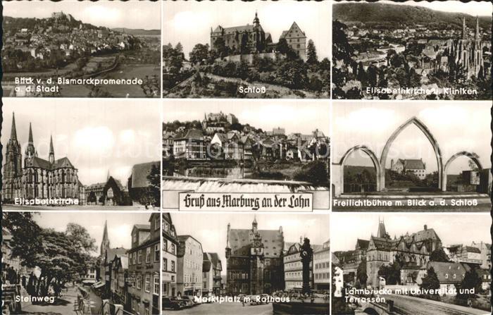 Marburg Lahn Schloss Bismarckpromenade Steinweg