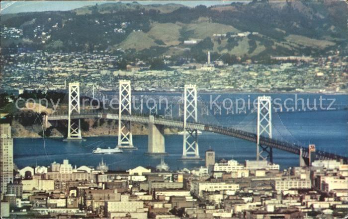 San Francisco California Oakland Bay Bridge Fliegeraufnahme
