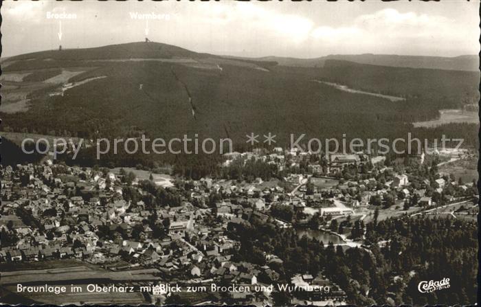 Braunlage Harz Fliegeraufnahme mit Brocken