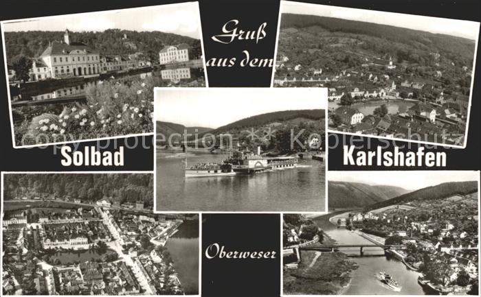 Karlshafen Bad Fliegeraufnahme mit Oberweser