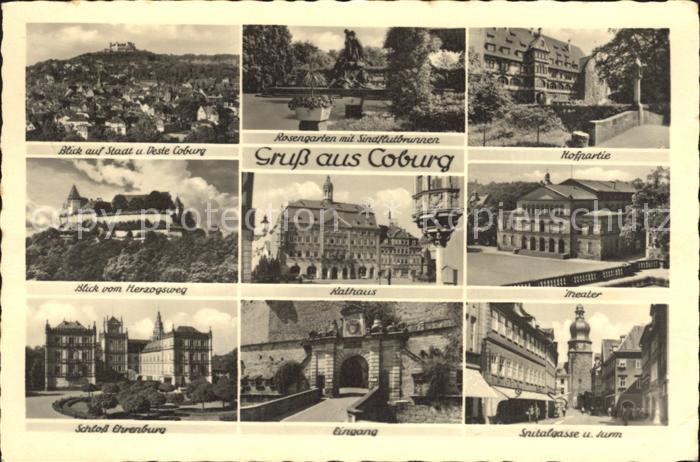 Coburg Bayern Veste Hofpartie Schloss Ehrenburg