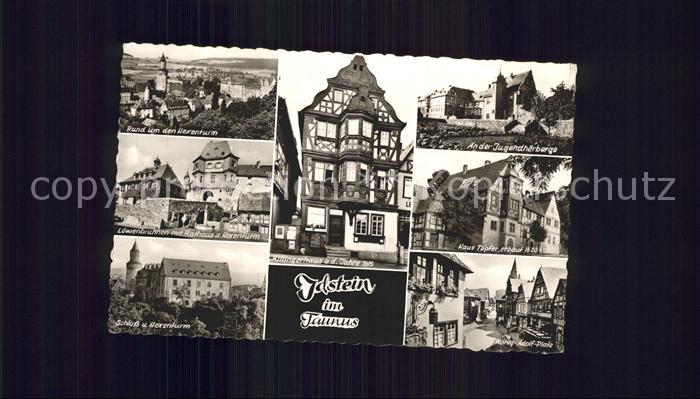 Idstein Schloss Hexenturm Loewenbrunnen Killinger-Haus Koenig Adolf Platz