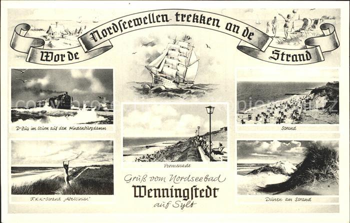 Wenningstedt Sylt Hindenburgdamm Strand  Promenade