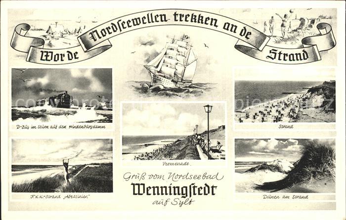 Wenningstedt Sylt Hindenburgdamm Stradn Promenade