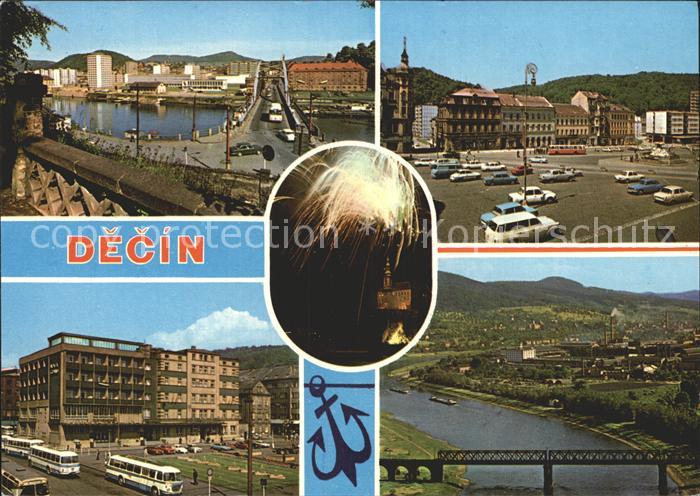 Decin Boehmen mit Brueckenpartie
