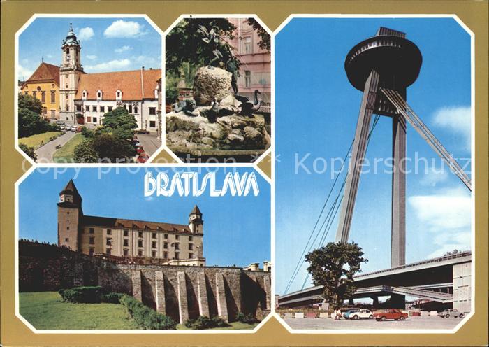 Bratislava Pressburg Pozsony Bruecke Burg