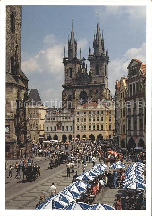 Praha Prahy Prague Altstaedter Ring Kirche der Jungfrau Maria vor dem Tein