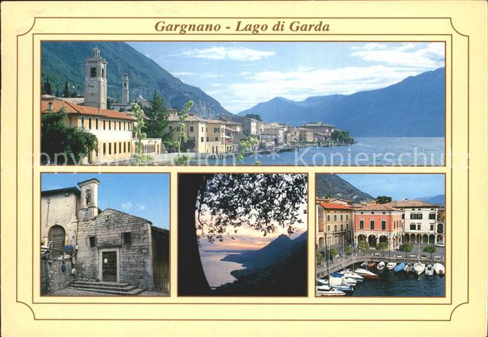 Gargnano Lago di Garda Haeuser am See Hafen
