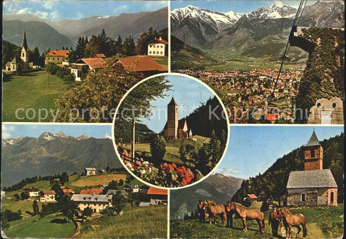 Merano Meran Avelango Hefling Seilbahn Pferde an Kapelle