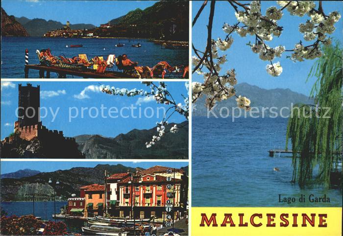 Malcesine Lago di Garda Hafen Burg