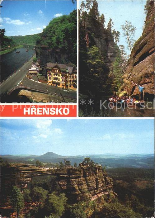 Hrensko Udoli Labe Bootstour Felsen