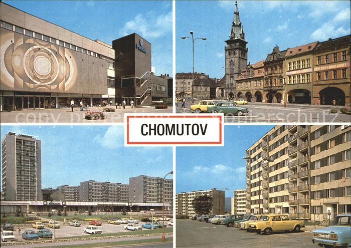 Chomutov Restaurant Luna Neubauten Kirchenpartie