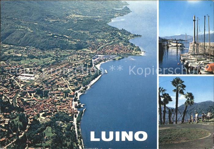 Luino Fliegeraufnahme Hafen Park Lag Maggiore