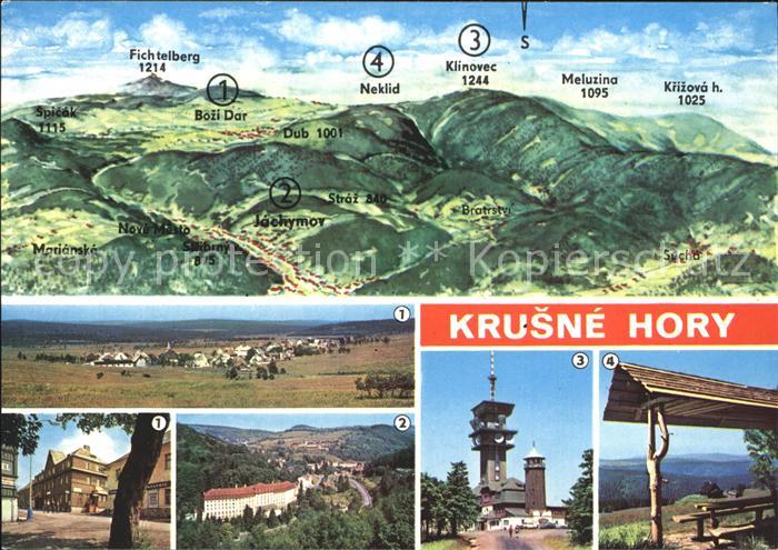 Krusne Hory Panoramakarte Sendetuerme