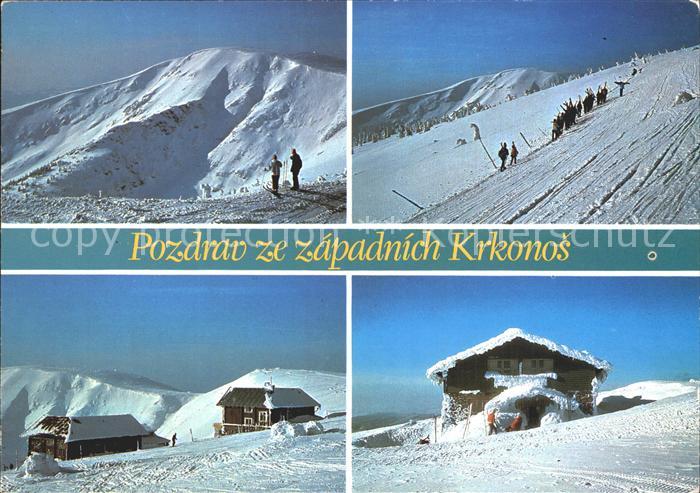 Krkonose Zapadni Berghaeuser Skigebiet