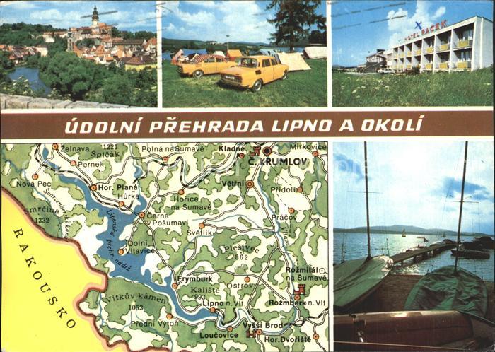 Cesky Krumlov Lipno Camping Hafen Landkarte