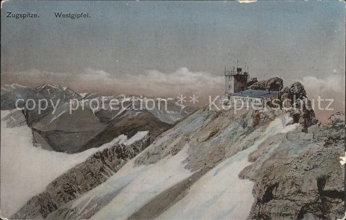 Zugspitze Westgipfel mit Berghaus