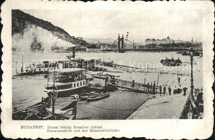 Budapest Donau mit Elisabethbruecke