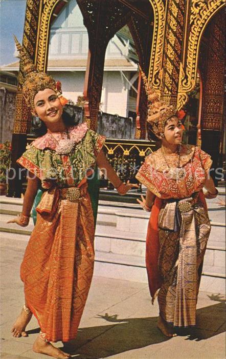 Bangkok Richly Dressed Thai Actors Taenzerinnen