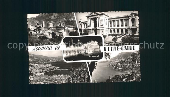Monte-Carlo Palaid du Prince de Monaco Casino vu de Roquebrune