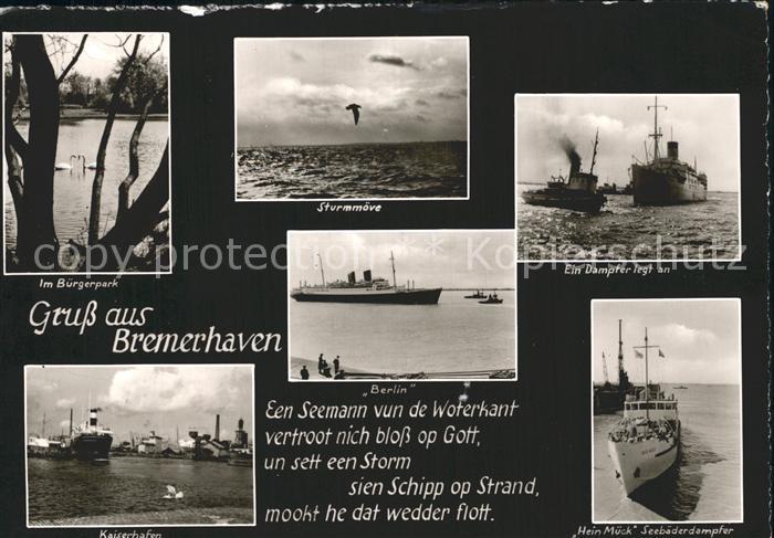 Bremerhaven Buergerpark Dampfer Hafen