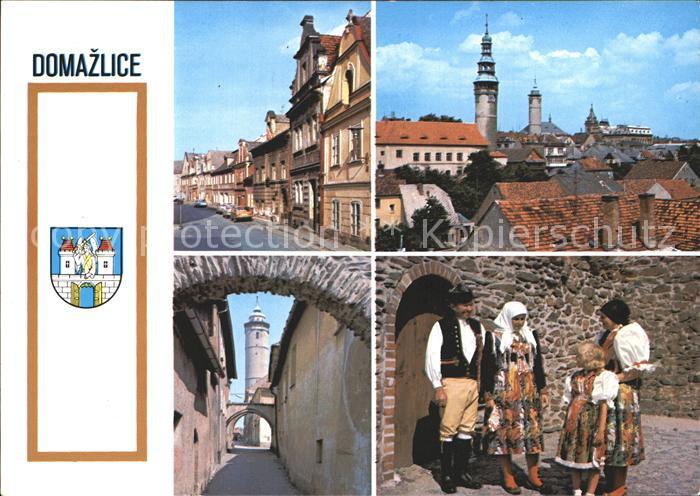 Domazlice Strassenpartien mit Tracht