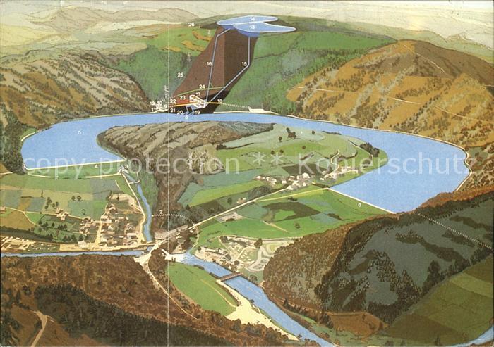 Trois Ponts Panoramakarte Pompage de Coo