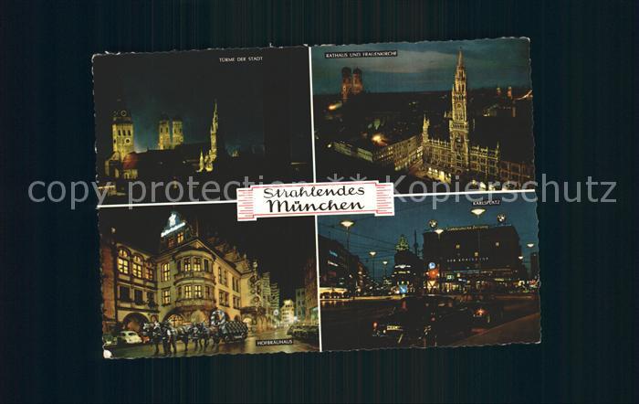 Muenchen Bayern bei Nacht