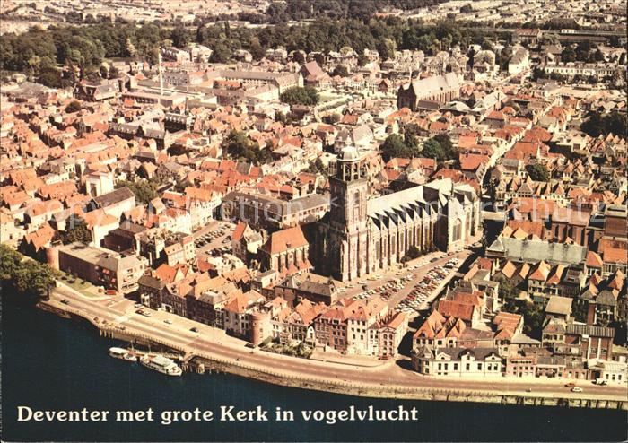 Deventer Fliegeraufnahme mit Kirche Alstadt
