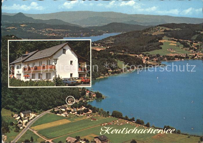 Keutschach See Fliegeraufnahme Pension Stuhlpfarrer