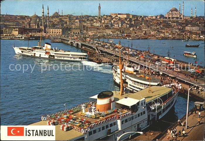 Istanbul Constantinopel Fliegeraufnahme Galate Bridge Mosque and Sueleymaniye