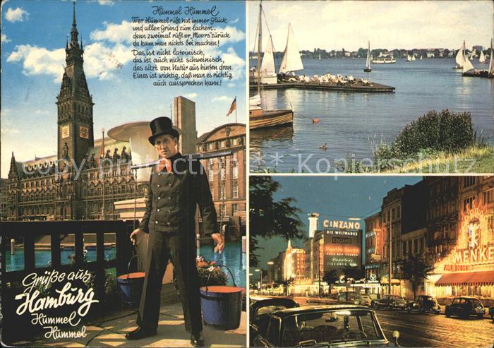 HAMBURG CITY Rathaus mit Hummel Aussenalster