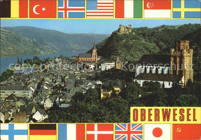 Oberwesel Rhein mit Schoenburg