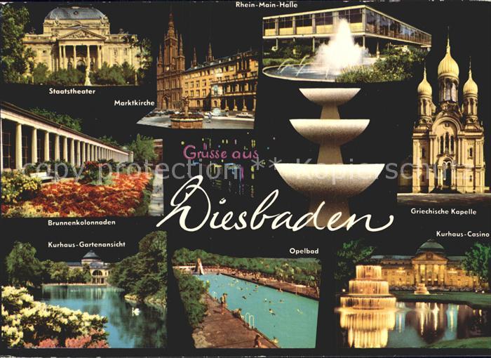 Wiesbaden Griechische Kapelel Kurhaus-Casino Rhein-Main-Halle