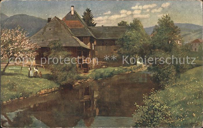 Hoffmann Heinrich Schönau Schwarzwald Altes Haus an der W