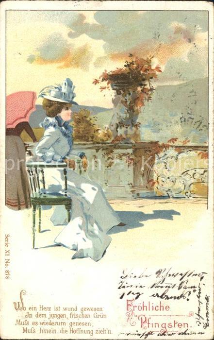 Pfingsten Pentecost Pentecote Gedicht Frau Mode Hutmode