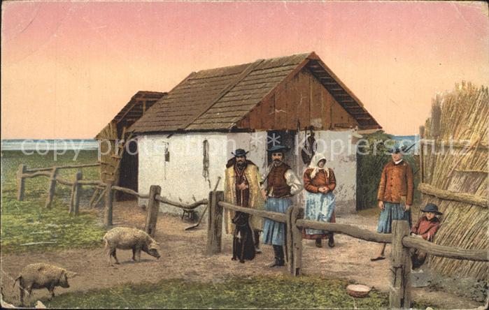 Bauernhaus Bauern Schweine Haide Hortobagy Hirtenw
