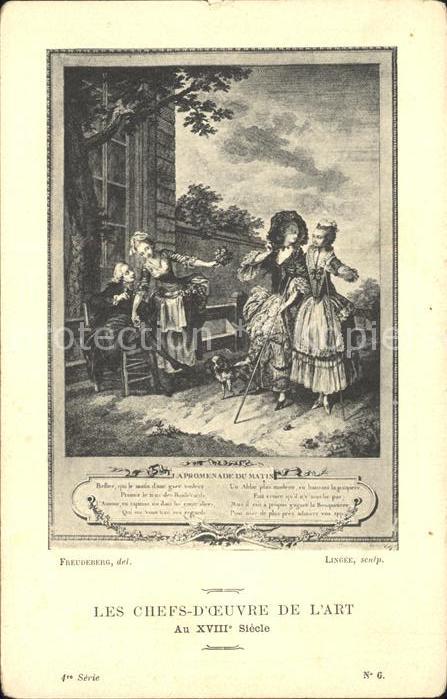 Kuenstlerkarte Chef d_oeuvre de l'Art XVIII Siecle La
