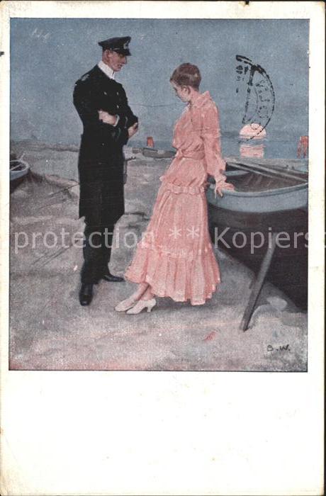 Wennerberg Brynolf Kriegspostkarte Nr. 21 Am Strand