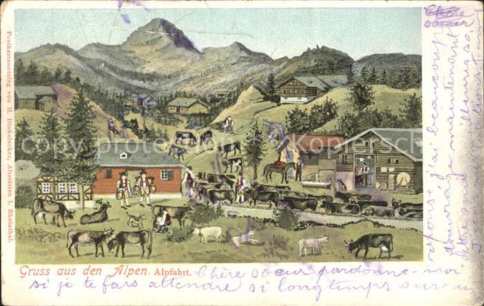 Kuehe Alpfahrt Senner aelpler