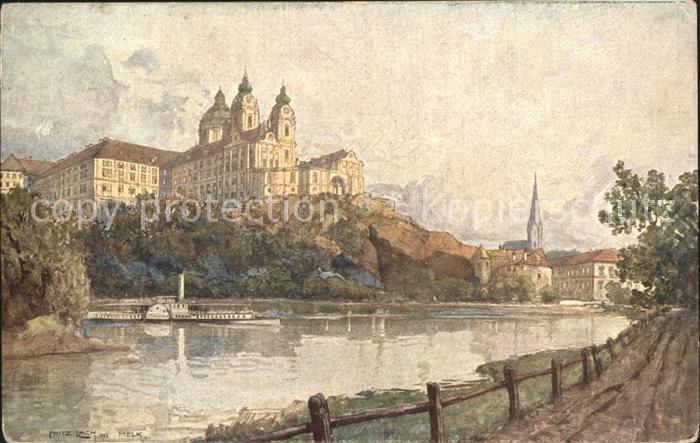 Kuenstlerkarte Fritz Lach Nibelungenweg Melk an der Donau Benediktinerstift