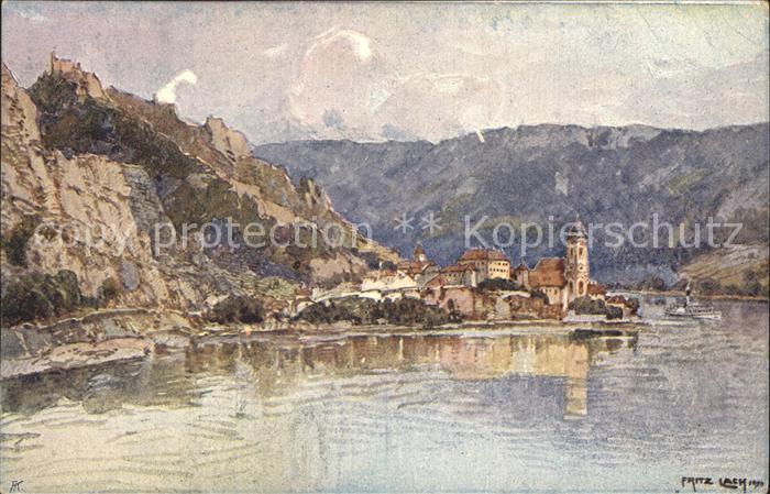 Kuenstlerkarte Fritz Lach Nibelungenweg Duernstein Donau